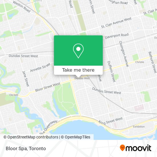 Bloor Spa map