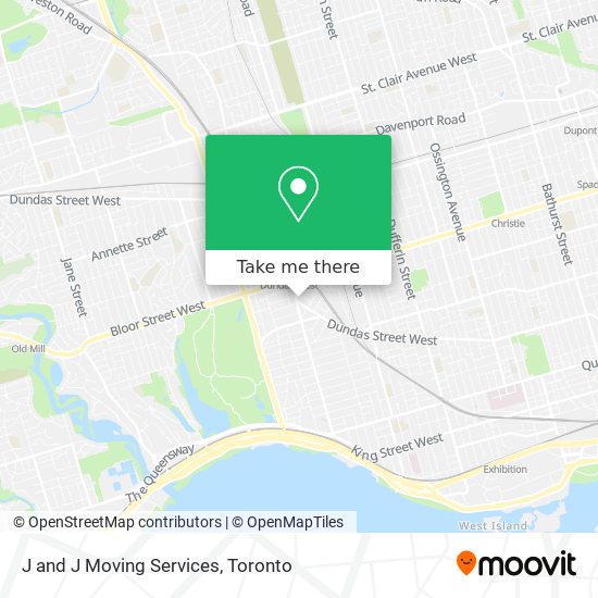 J and J Moving Services map