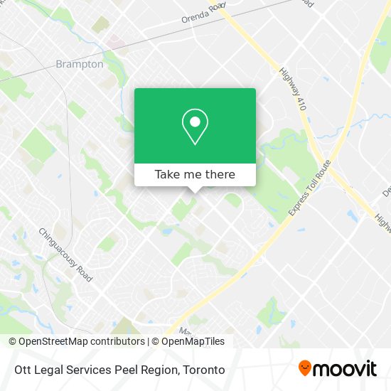 Ott Legal Services Peel Region map