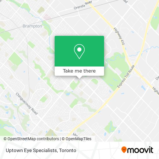 Uptown Eye Specialists map