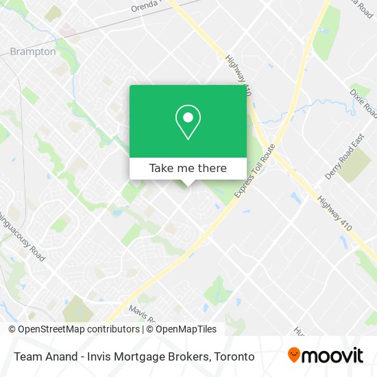 Team Anand - Invis Mortgage Brokers map