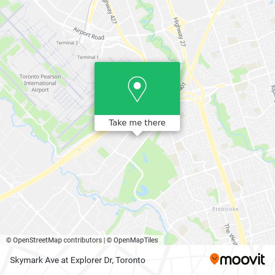 Skymark Ave at Explorer Dr map