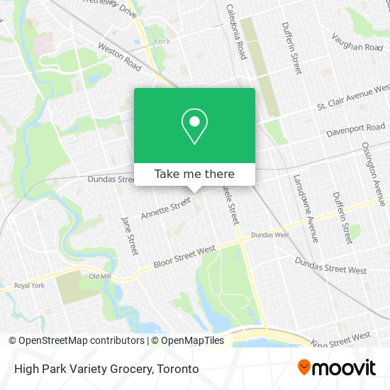 High Park Variety Grocery map