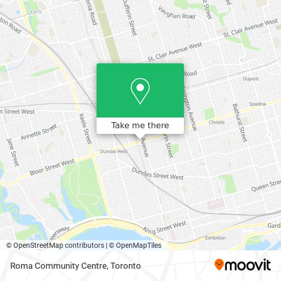 Roma Community Centre map