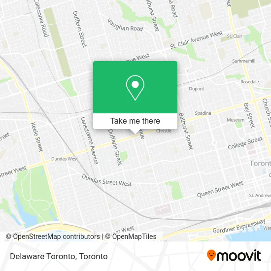 Delaware Toronto map