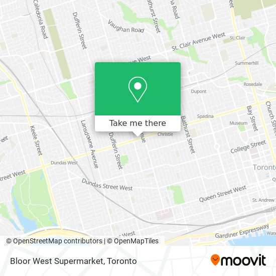 Bloor West Supermarket plan