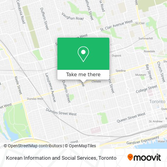 Korean Information and Social Services map
