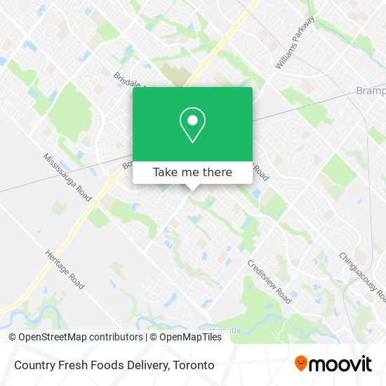 Country Fresh Foods Delivery map