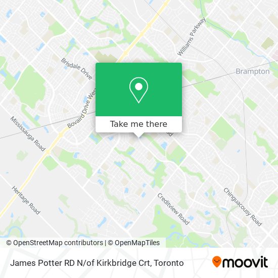 James Potter RD N / of Kirkbridge Crt map