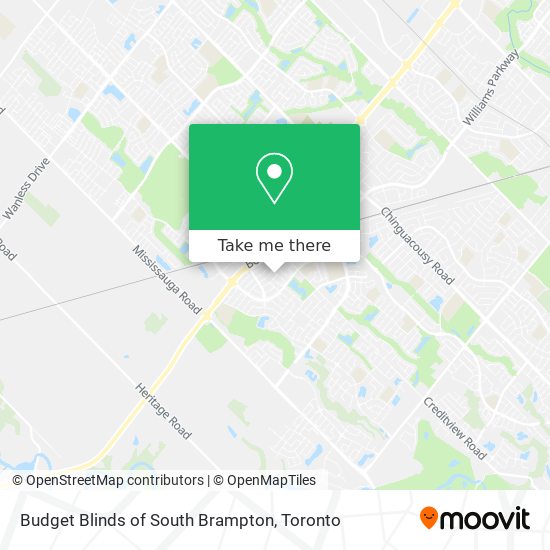 Budget Blinds of South Brampton map