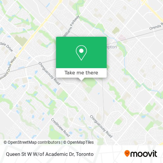 Queen St W W/of Academic Dr map