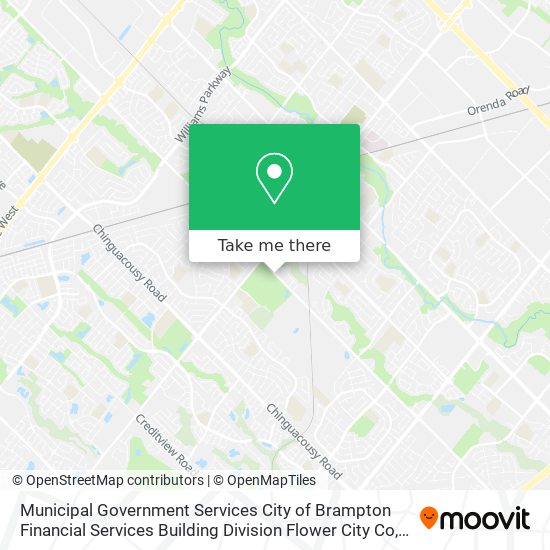 Municipal Government Services City of Brampton Financial Services Building Division Flower City Co map