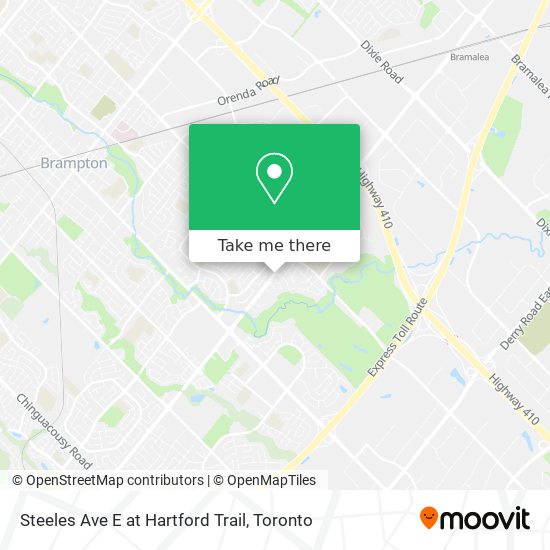 Steeles Ave E at Hartford Trail map
