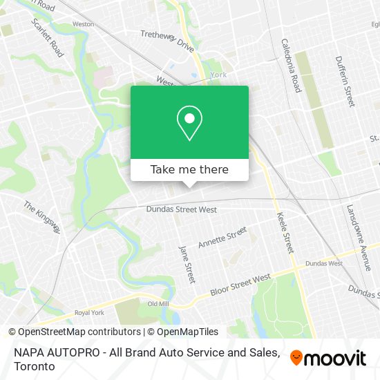 NAPA AUTOPRO - All Brand Auto Service and Sales map