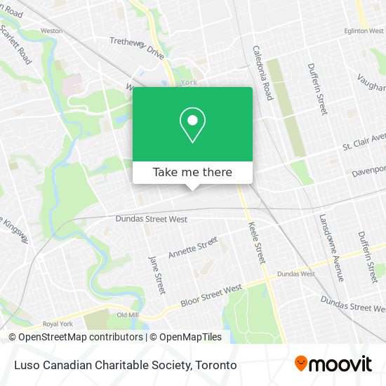 Luso Canadian Charitable Society map