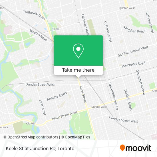 Keele St at Junction RD map