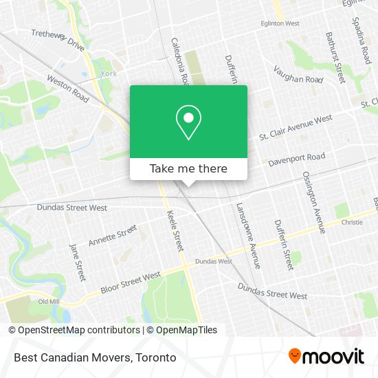 Best Canadian Movers map