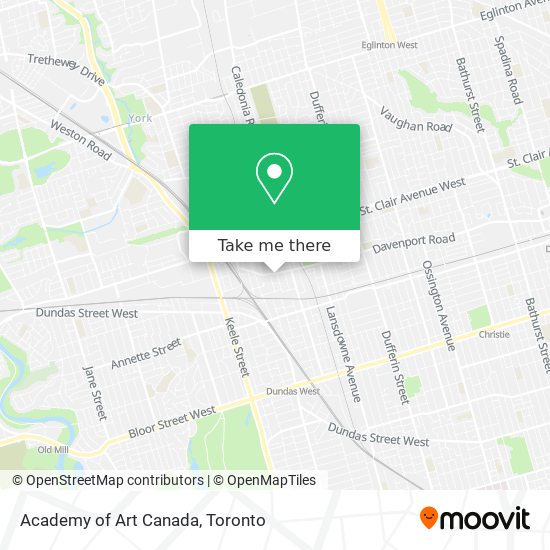 Academy of Art Canada map