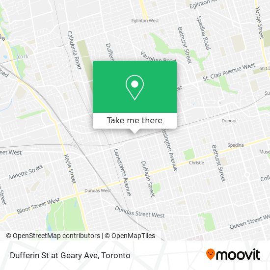 Dufferin St at Geary Ave plan