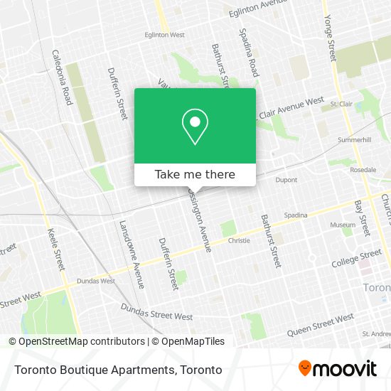 Toronto Boutique Apartments map