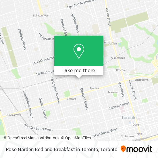 Rose Garden Bed and Breakfast in Toronto map