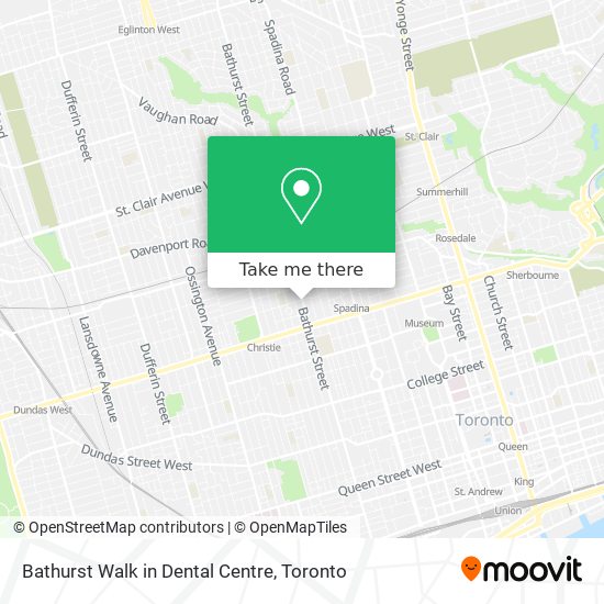 Bathurst Walk in Dental Centre map