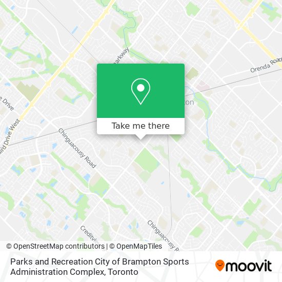 Parks and Recreation City of Brampton Sports Administration Complex map