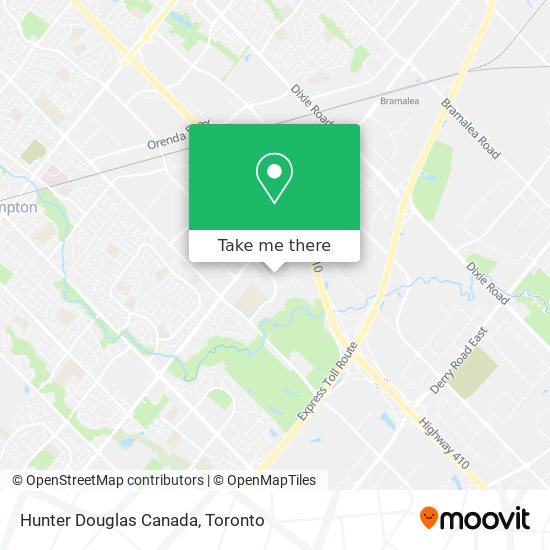 Hunter Douglas Canada map