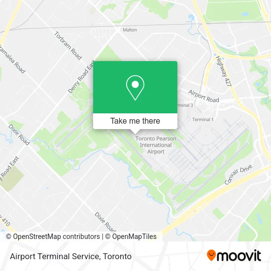 Airport Terminal Service map