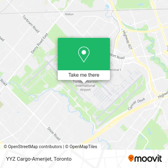 YYZ Cargo-Amerijet map