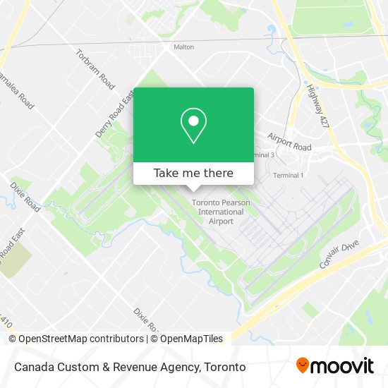 Canada Custom & Revenue Agency map