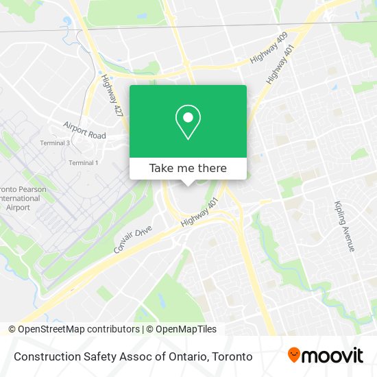 Construction Safety Assoc of Ontario map
