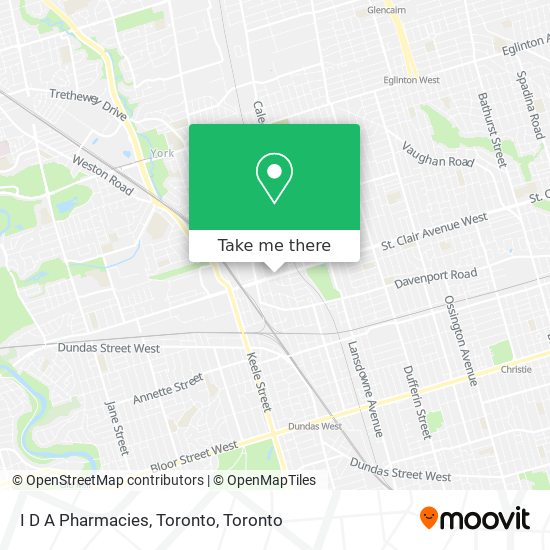 I D A Pharmacies, Toronto map