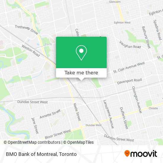 BMO Bank of Montreal map