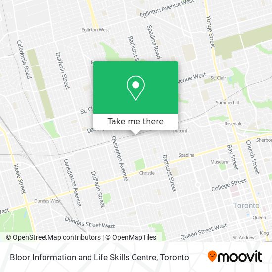 Bloor Information and Life Skills Centre plan