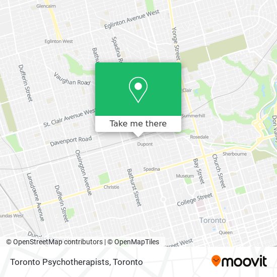 Toronto Psychotherapists map