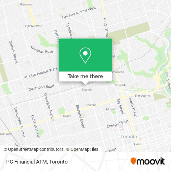 PC Financial ATM map