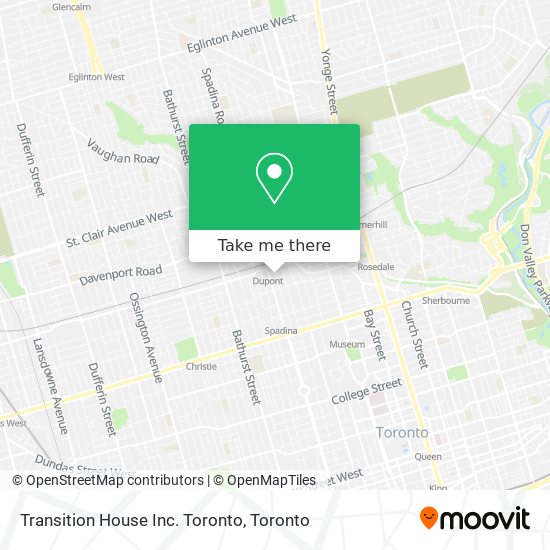 Transition House Inc. Toronto map