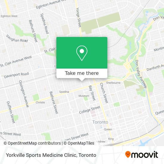 Yorkville Sports Medicine Clinic map