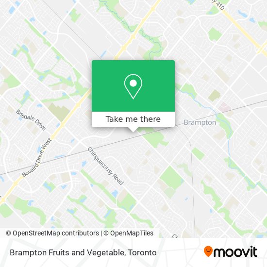 Brampton Fruits and Vegetable map