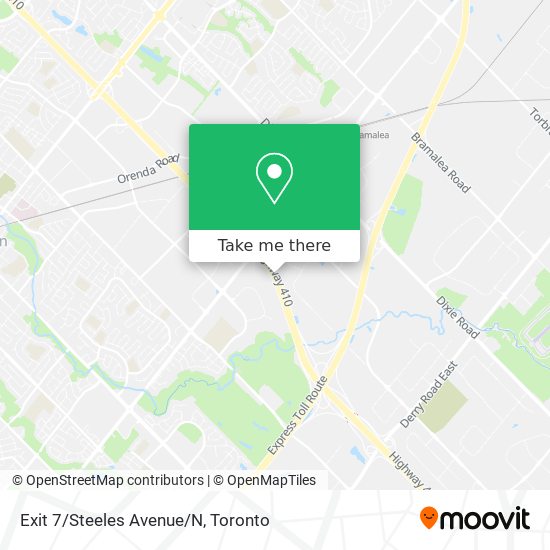 Exit 7/Steeles Avenue/N plan