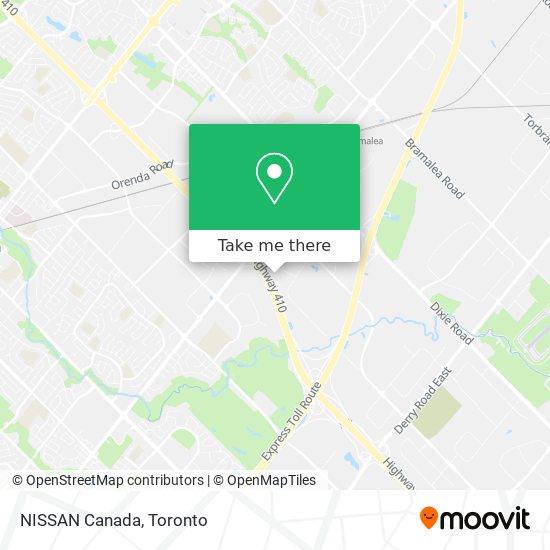 NISSAN Canada map