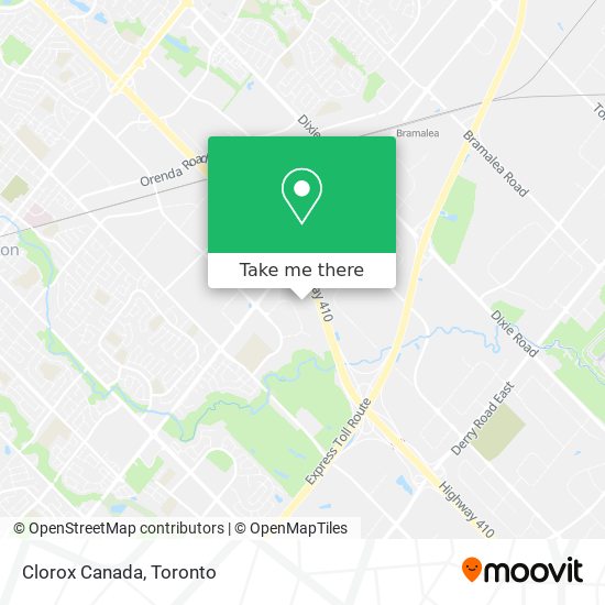 Clorox Canada map