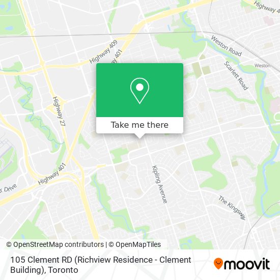 105 Clement RD (Richview Residence - Clement Building) map