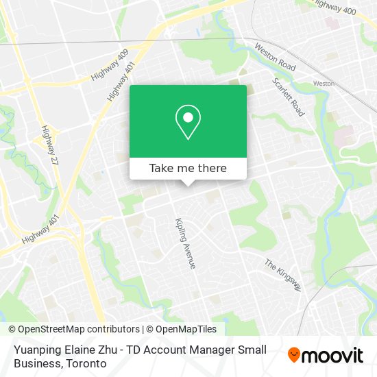 Yuanping Elaine Zhu - TD Account Manager Small Business map