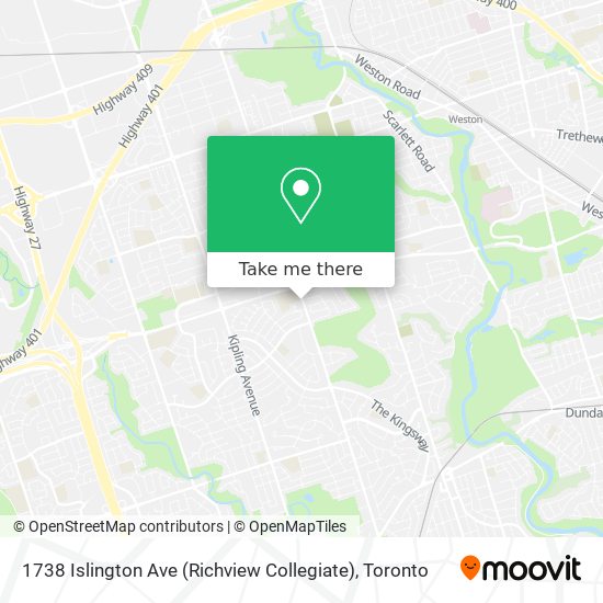1738 Islington Ave (Richview Collegiate) map