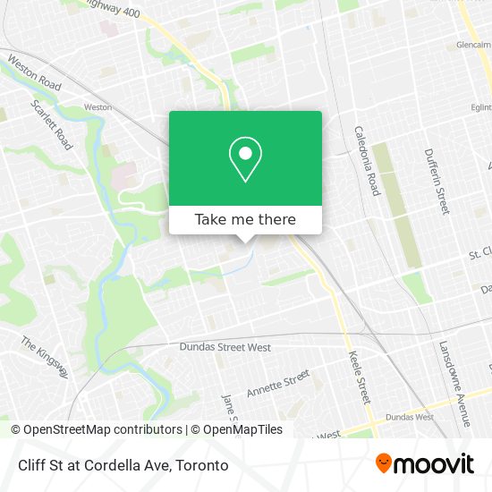 Cliff St at Cordella Ave map