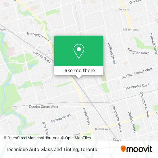 Technique Auto Glass and Tinting map