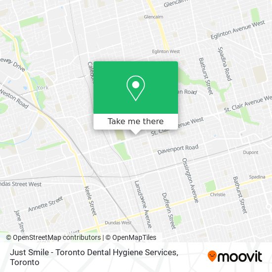 Just Smile - Toronto Dental Hygiene Services map