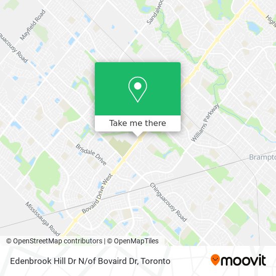 Edenbrook Hill Dr N / of Bovaird Dr map